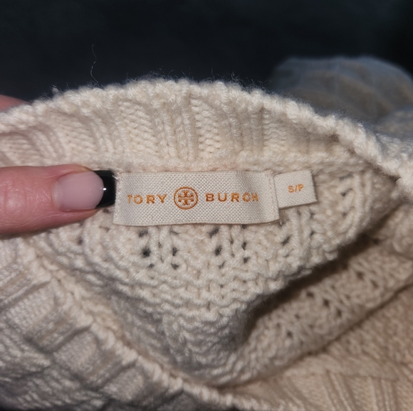 Tory Burch cream colored sweater size small. - Picture 2 of 5